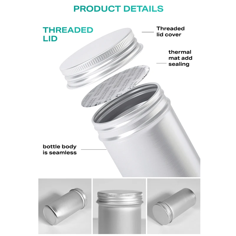 80ml 100ml metal supplement pill product custom packaging container tin can empty medicine vitamin jar with lid