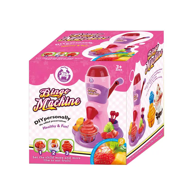 Age 3+ baby girl DIY Cooking Game Pretend Play Plastic Manually Stir Kids Ice Cream Maker Toy