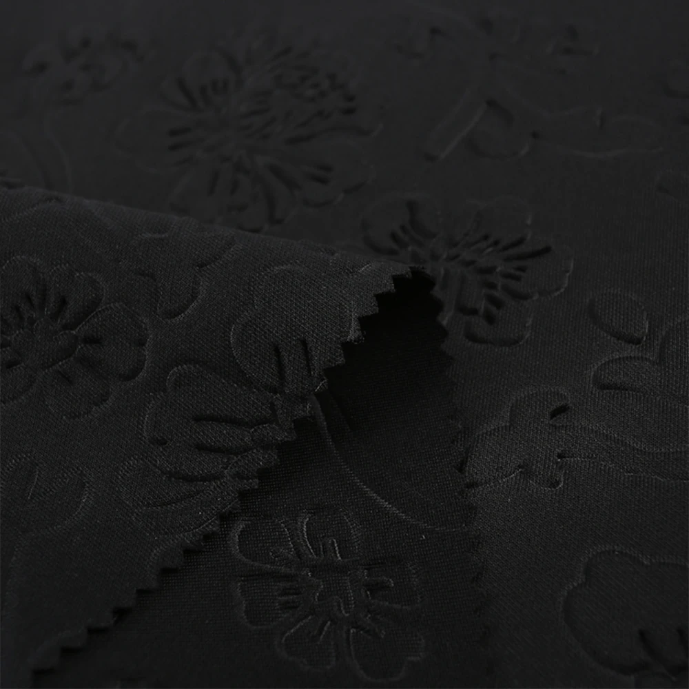 240GSM Custom Fashion Casual Fabric Embossed Scuba Knitting Fabric for Sportswear