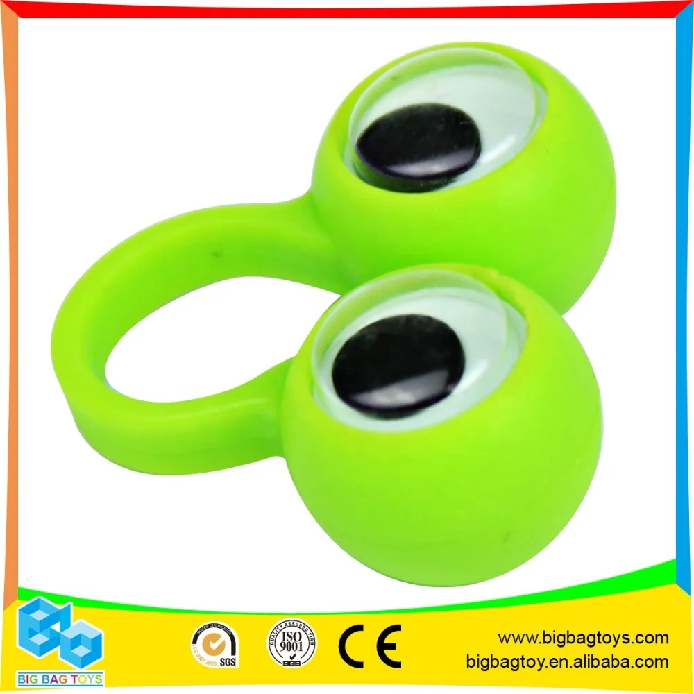 New material ABS plastic moving eye monster finger toy assorted colors for kids boys and girls