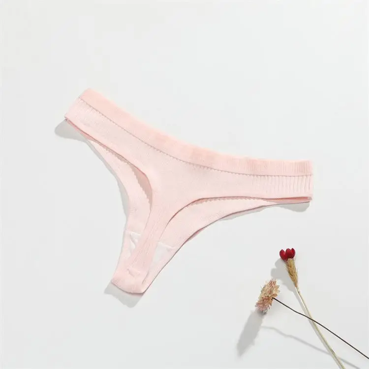 Factory Directly 8 Colors High Quality Cotton Soft G String Bikini Thong Ladies Sexy Panties
