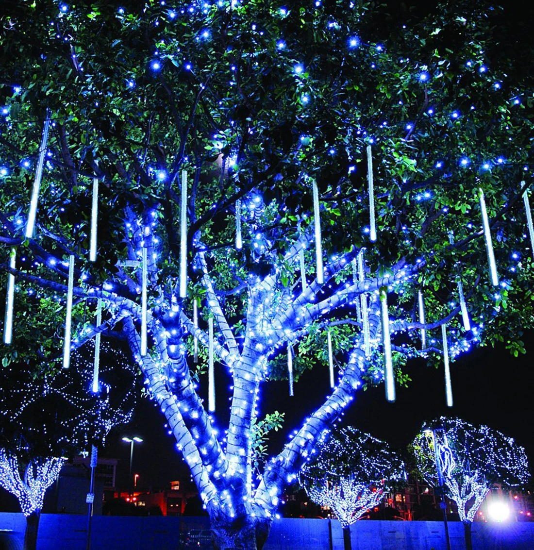 Halloween Decoration GUTSBOX Christmas Rain Lights Outdoor Christmas Lights For House Outdoor Tree Lights