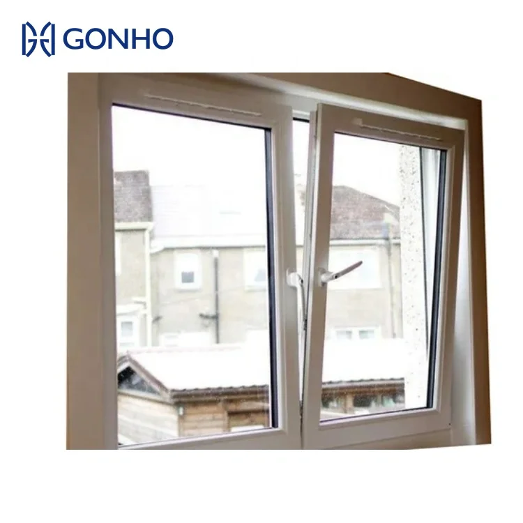 GONHO Hot Sale Aluminum Tilt and Turn Window Glass Window Double Glazed Thermal Break Waterproof Window With Grid