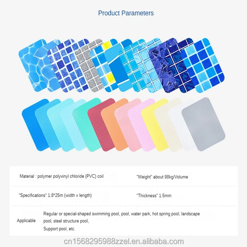 OEM pvc lining swimming pool liners  blue swimming pool Vinyl Accessories plastic pool liner Liner with Anti-UV