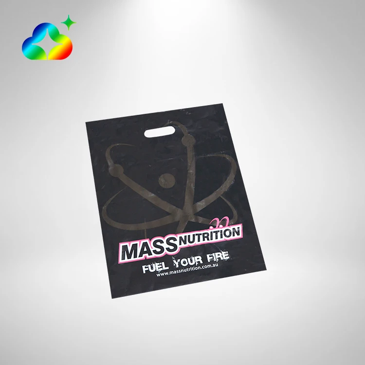 Wholesale HDPE Foldable Recyclable Plastic Die Cut Handle Luxury Shopping Bags With Custom Logos