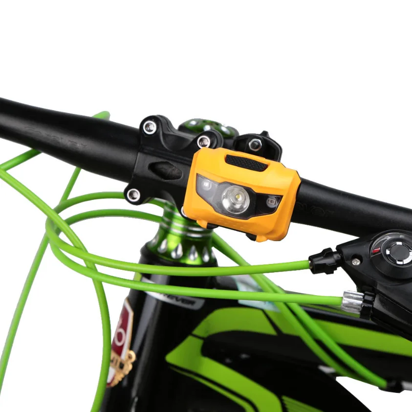 Cheap Plastic 1W And Red LED 360 Degree Rotation Head AAA Battery Operated Bike Front Light Waterproof Led Bicycle Light