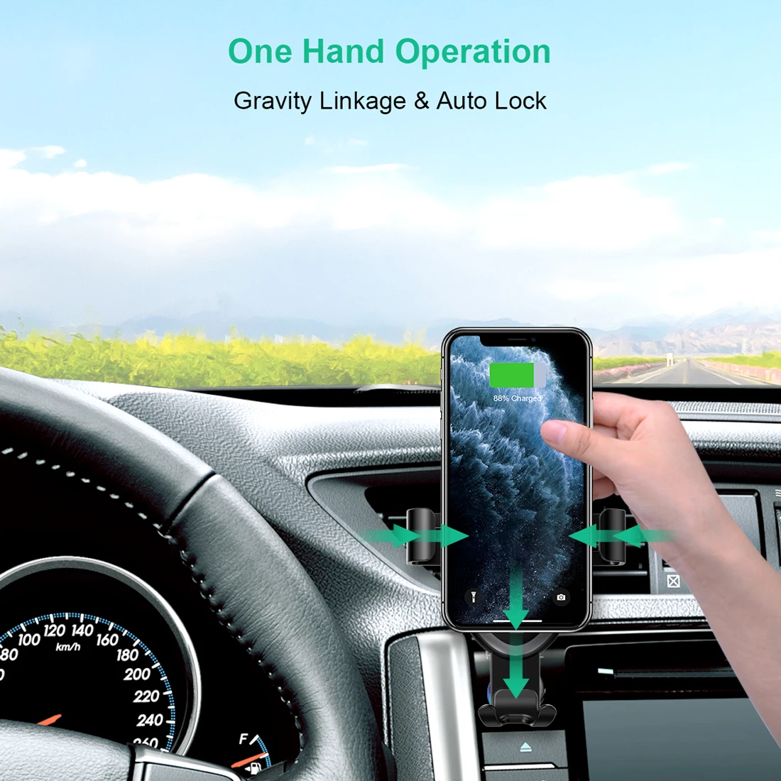 
Latest 2020 Retractable magnetic automatic wireless car charger with cellphone mount Mobile Phone Holder 
