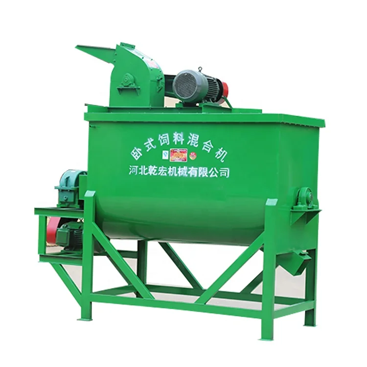 2 ton per hour High Quality Horizontal Manufacturing Rusk Poultry Cattle feed Mixing Making Machine