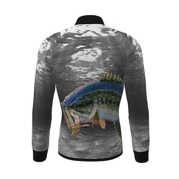 
Factory wholesale polyester anti-uv upf sun protection fishing long sleeve t shirt mens performance printing fishing shirt 
