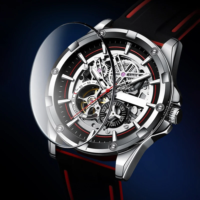 2022 oem hot fashion top brand silicone strap sapphire glass diving 10 atm waterproof  men automatic wrist watches