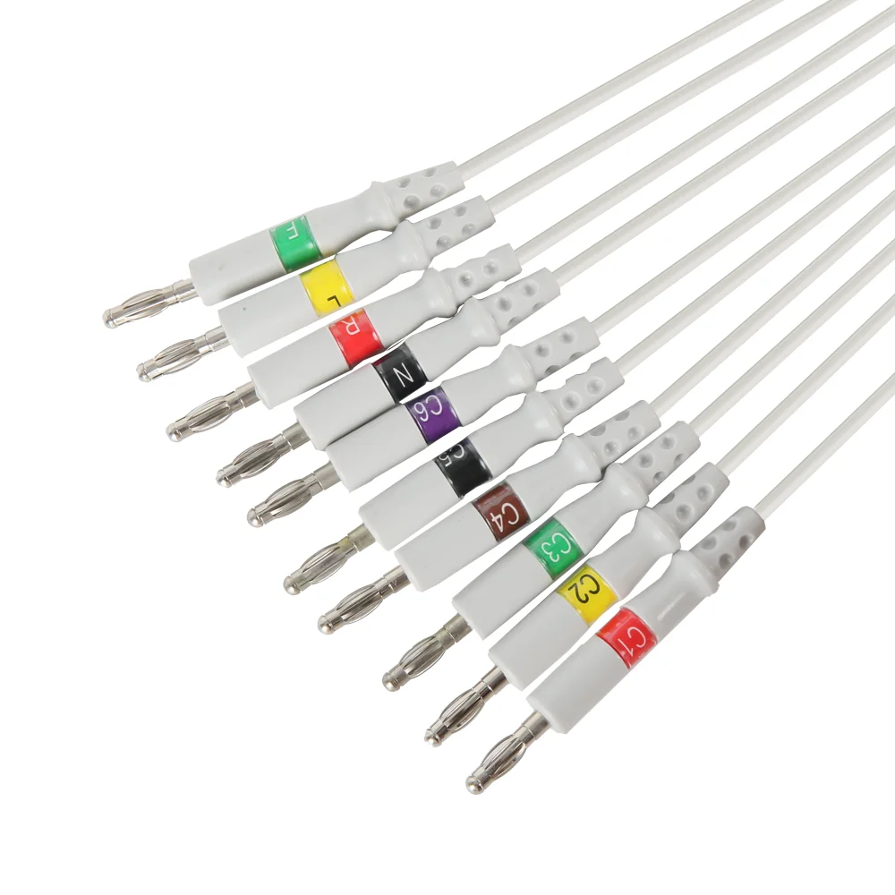 Motara Compatible Burdick 10-Lead EKG Cable Direct Connect 4.0 Banana Connector Medical Consumables 9293-041-50