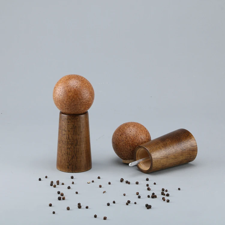 Eco-Friendly Cute Modern Style Custom Logo Miniature Bamboo Pepper Mill