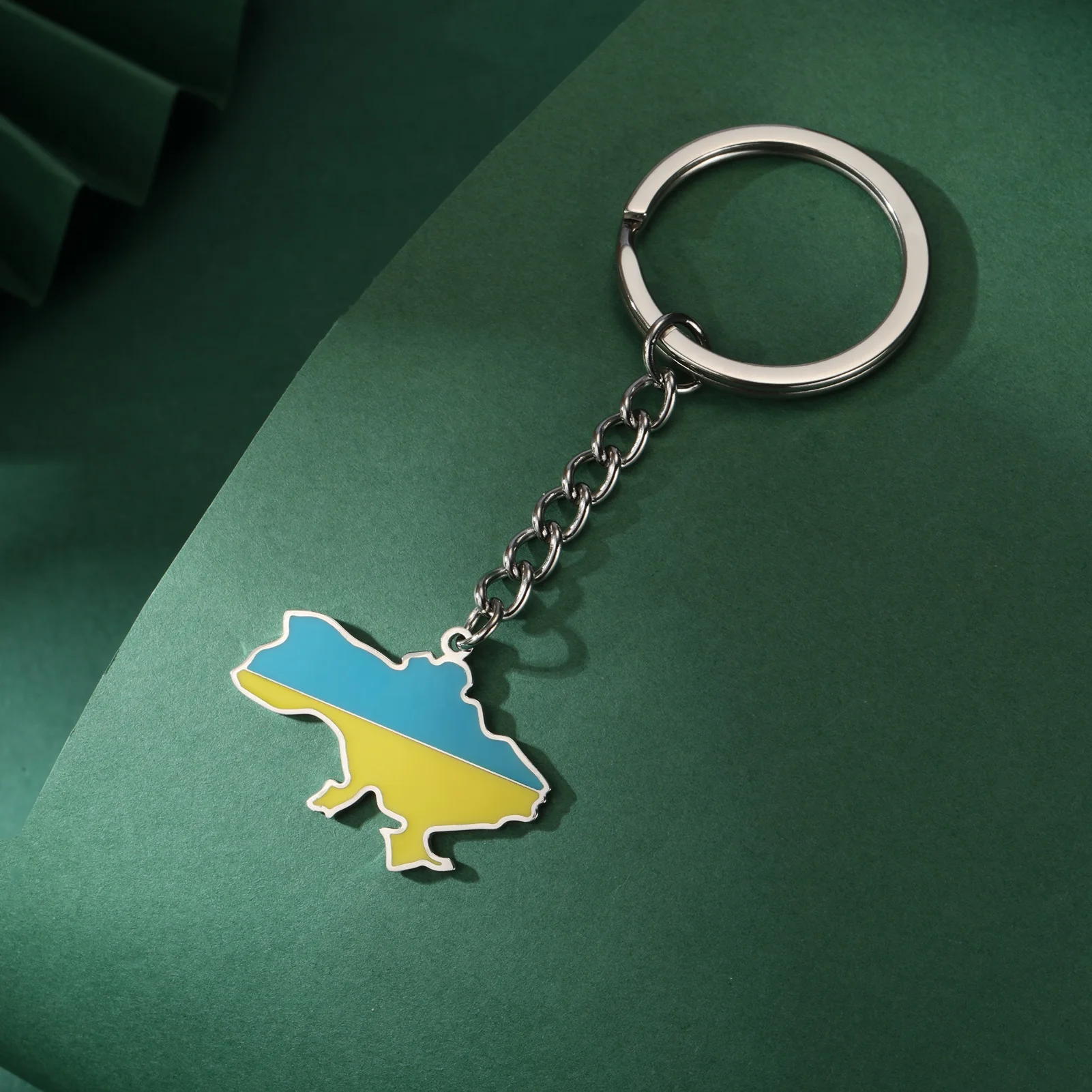 Украняя карта страны кулон брелок из нержавеющей стали флаг Ювелирная сумка аксессуары Подарки для женщин и мужчин
