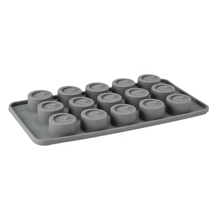 15 Cativies Pudding Shape Silicone Chocochips Chocolate Wafer Mould Ice Cube Tray