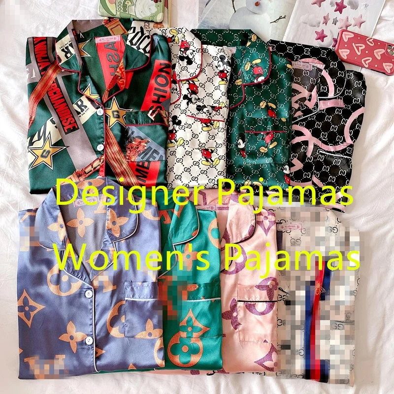 Новинка 2021, домашняя одежда, женский ночной костюм, шелковая пижама, мягкая дизайнерская Пижама для женщин
