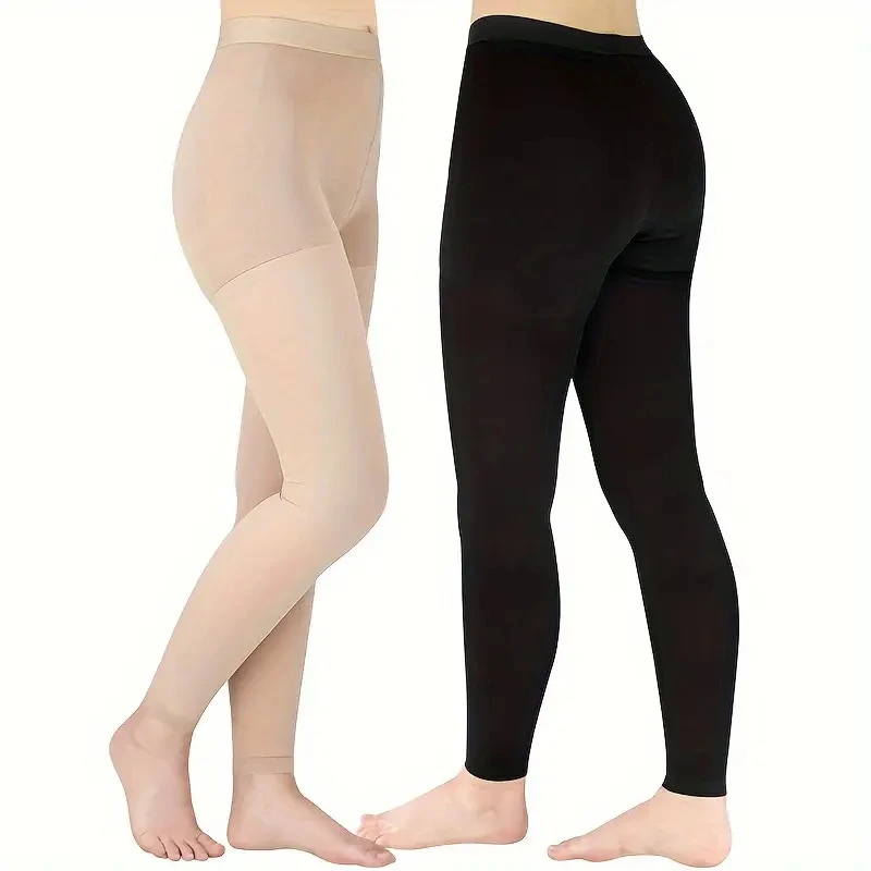 Womens Leggings Tummy Control Legging Yoga Pants Tights Black Beige 15-20mmHg