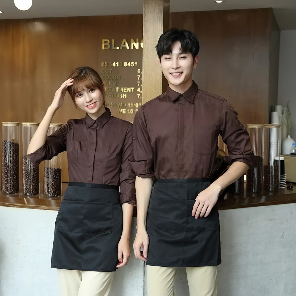 
Uniformes de hotel Long sleeved shirts Restaurant clothing for men and women OEM factory 