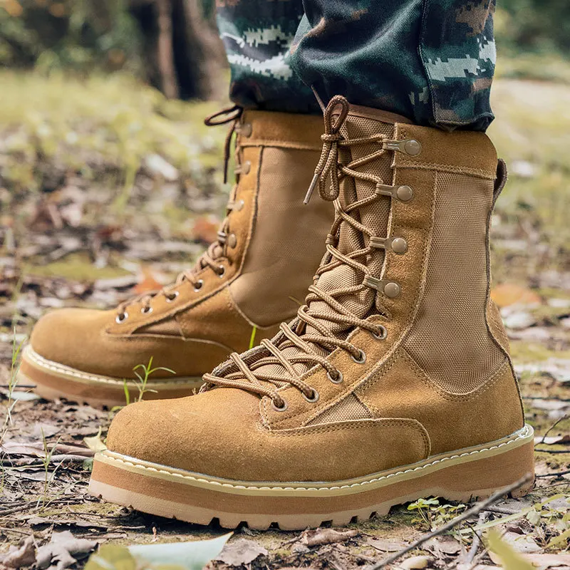 Outdoor Training Used Hiking Boots Rafale Security Camo Sand Jungle Tactical Boot Beige Coyote Green Steel Toe With Zipper