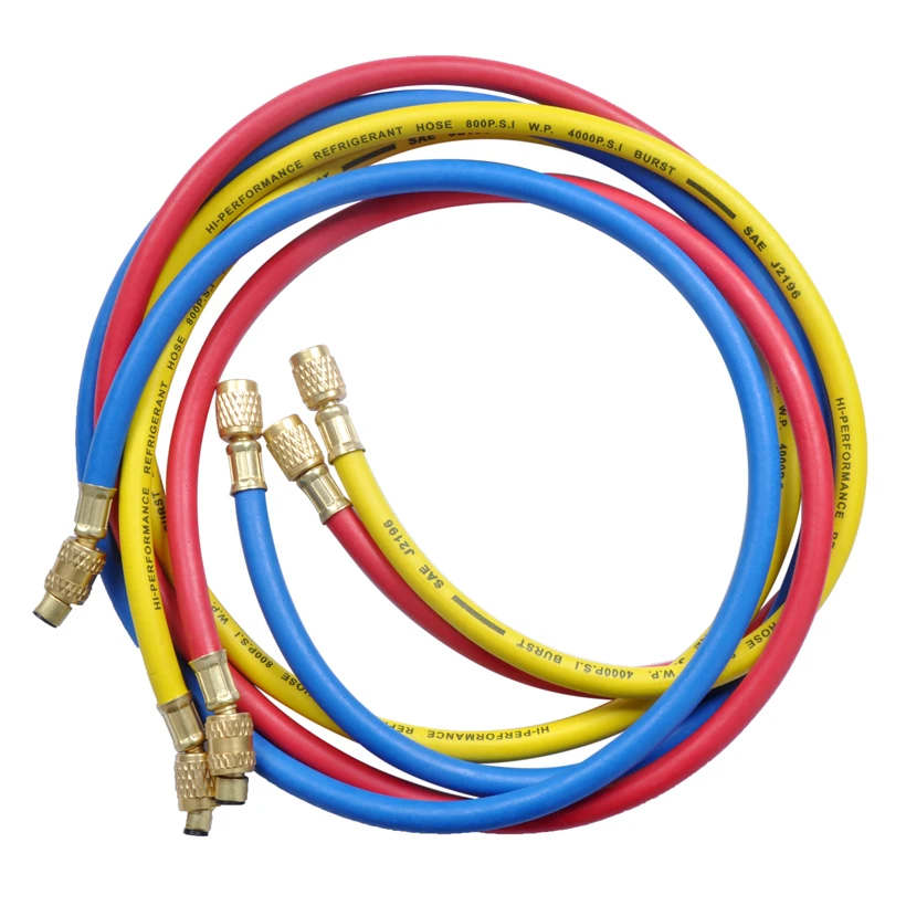 3 color Charging hose R410A R32 R134a R22 Air Conditioning Refrigerant Charging hose Refrigeration accessory HVAC Parts