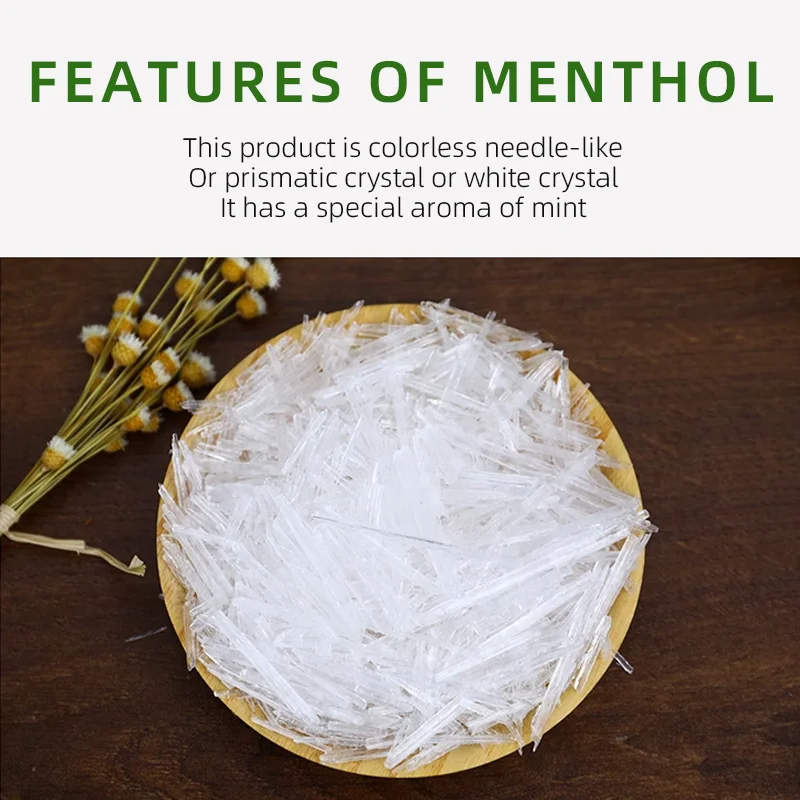Free Sample High Quality Menthol Crystal Best Price Synthetic Material 89-78-1 Herbal Menthol Crystal Ice Food Additive