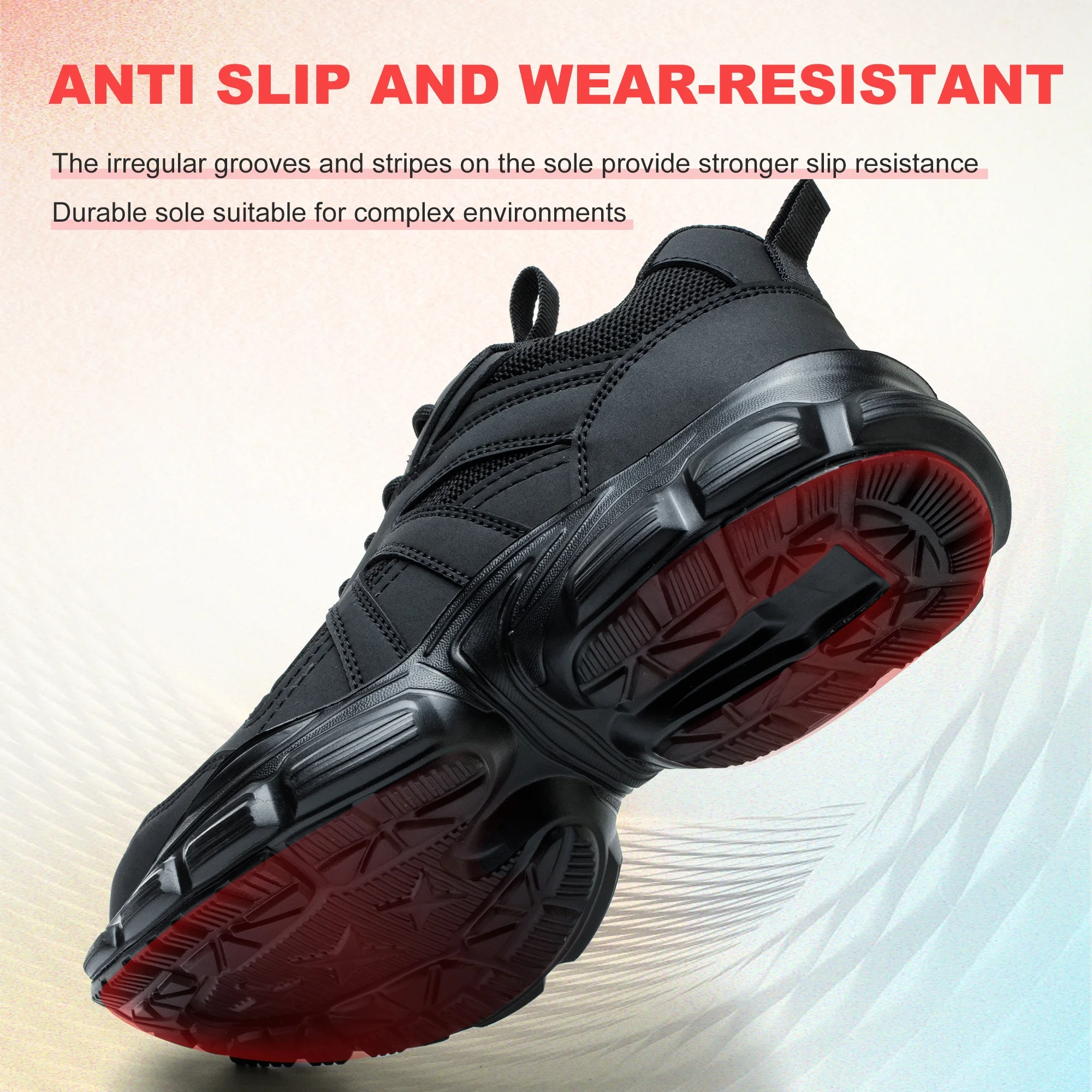 breathable light weight safety shoes steel toe for men work shoe mens safety boots for workers