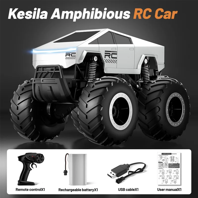 KOUYIKOU Remote-controlled Amphibious Off-road Electric Four-wheel Drive Stunt High-speed Climbing Waterproof Car Toy FOR boy