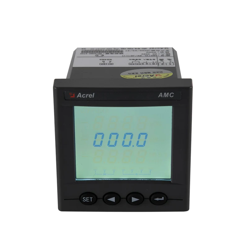 Acrel Accuracy 0.5s RS485 Modbus-RTU Panel Mounted 0-1000V Dc Power Consumption Monitor LCD Display