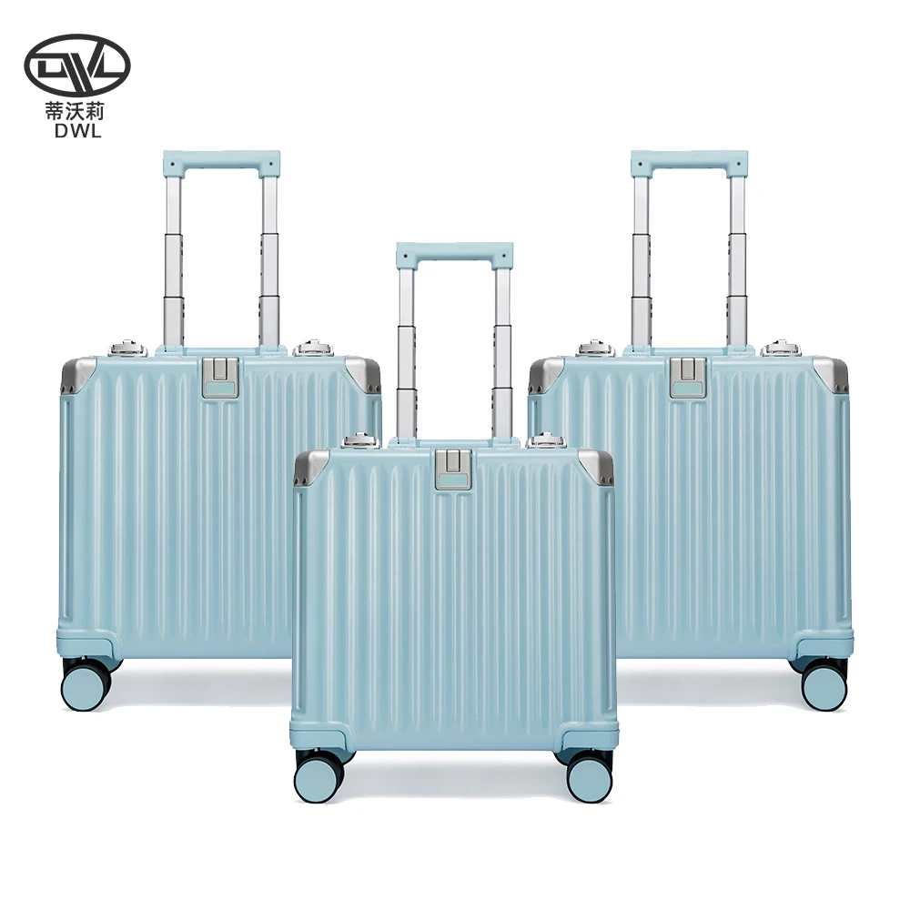 DWL unisex Aluminium trolley suitcase travel luggage trolley suitcase carry on luggage luxury travel bags luggage