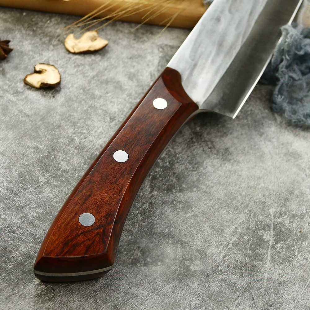 kitchen knife wood handle handmade knife forged cooking knives