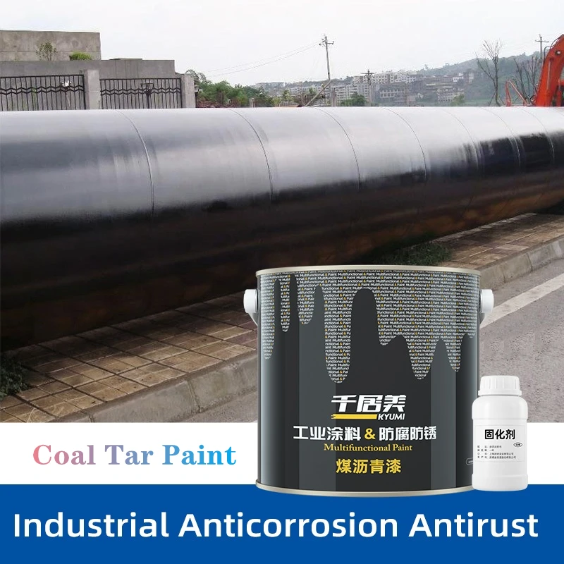 Kyumi Epoxy Resin Coal Tar Paint Anti Rust anticorrosive Pitch Paint For Marine Boat Ship Pipe Goods Container