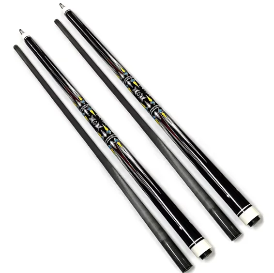 High Quality 1/2-PC Carbon Fiber Handmade Pool Cue Billiard Cue Steel-Joint Brass-Joint Maple-Butt 10mm Leather Protectors