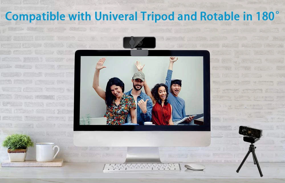 Video Conference 1080P Webcam PC Computer USB 2K UHD Webcam Camera Web Cam with Microphone for School Office Meeting Online