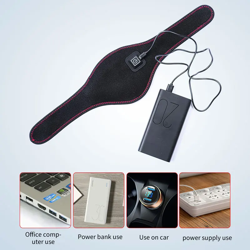 Heating Neck Brace Electric USB Charging Infrared Cervical Vertebra Spine Hot Compress Massage Belt