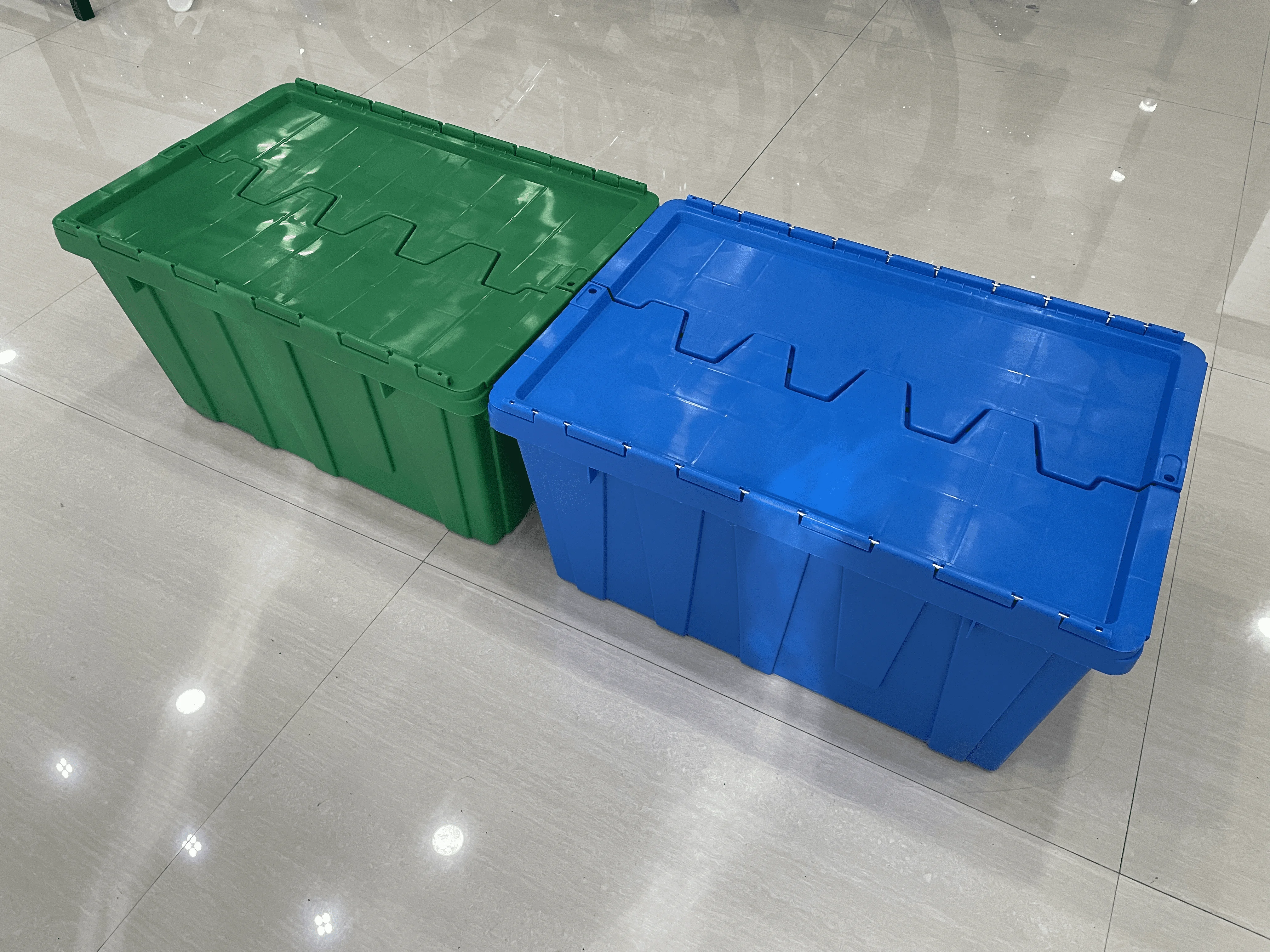 Factory direct supply folding dust box logistics weekly packing thickened plastic box with lid food fresh delivery transit box