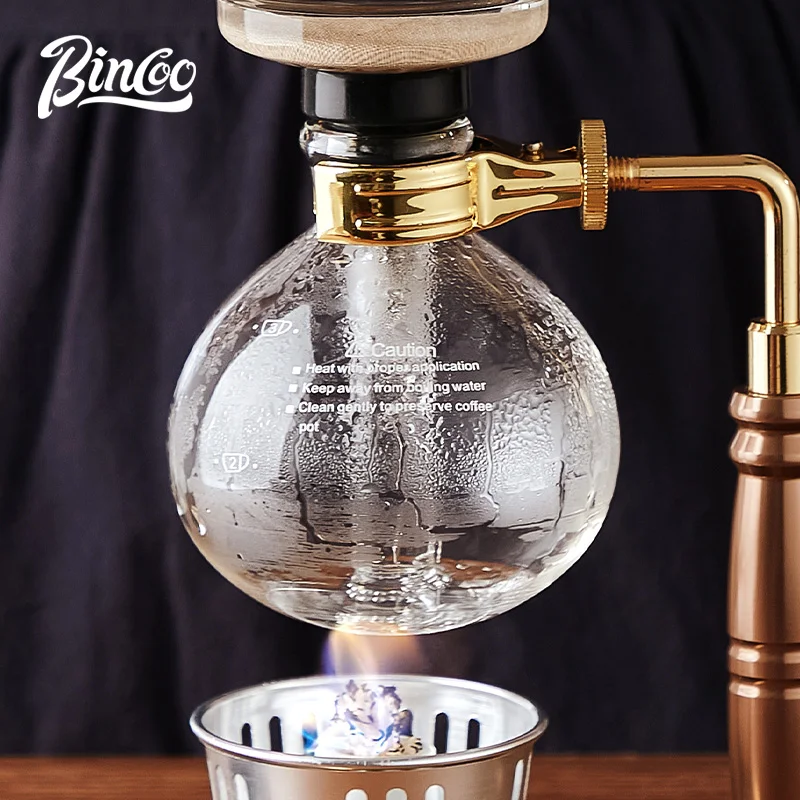 Bincoo 3 Cups 5 Cups Tabletop Siphon Gravity Coffee Maker Set Gift Glass Siphon Syphon Coffee Tools
