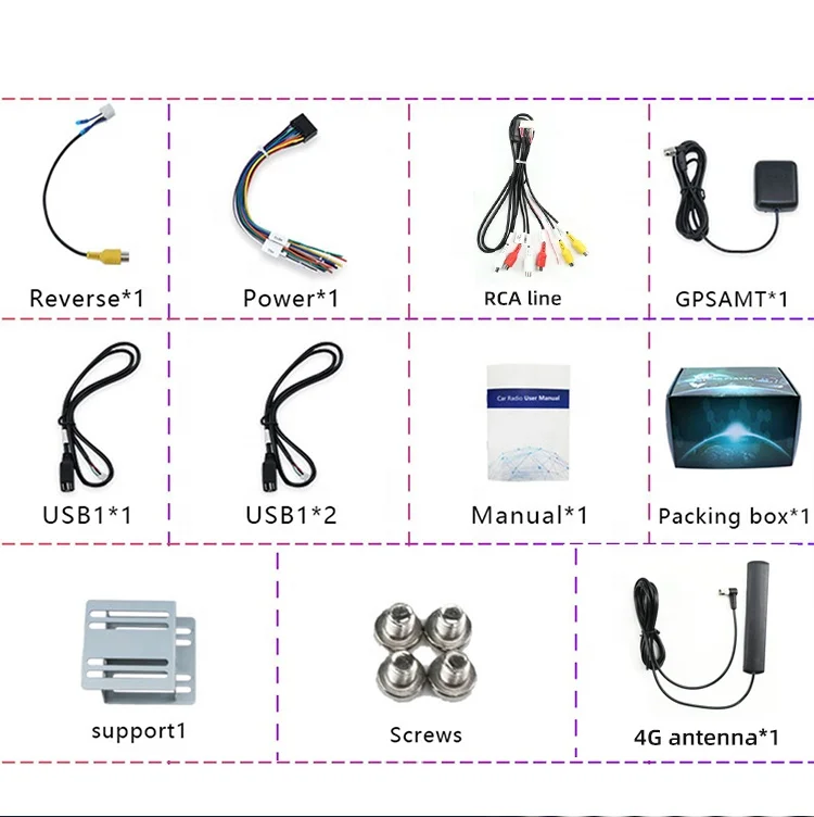 Factory Supply 8-Core Ram 2Gb Rom 32Gb Android 10 4G Fm Am Dsp Rds 9Inch Android Car Stereo Auto Radio Carplay