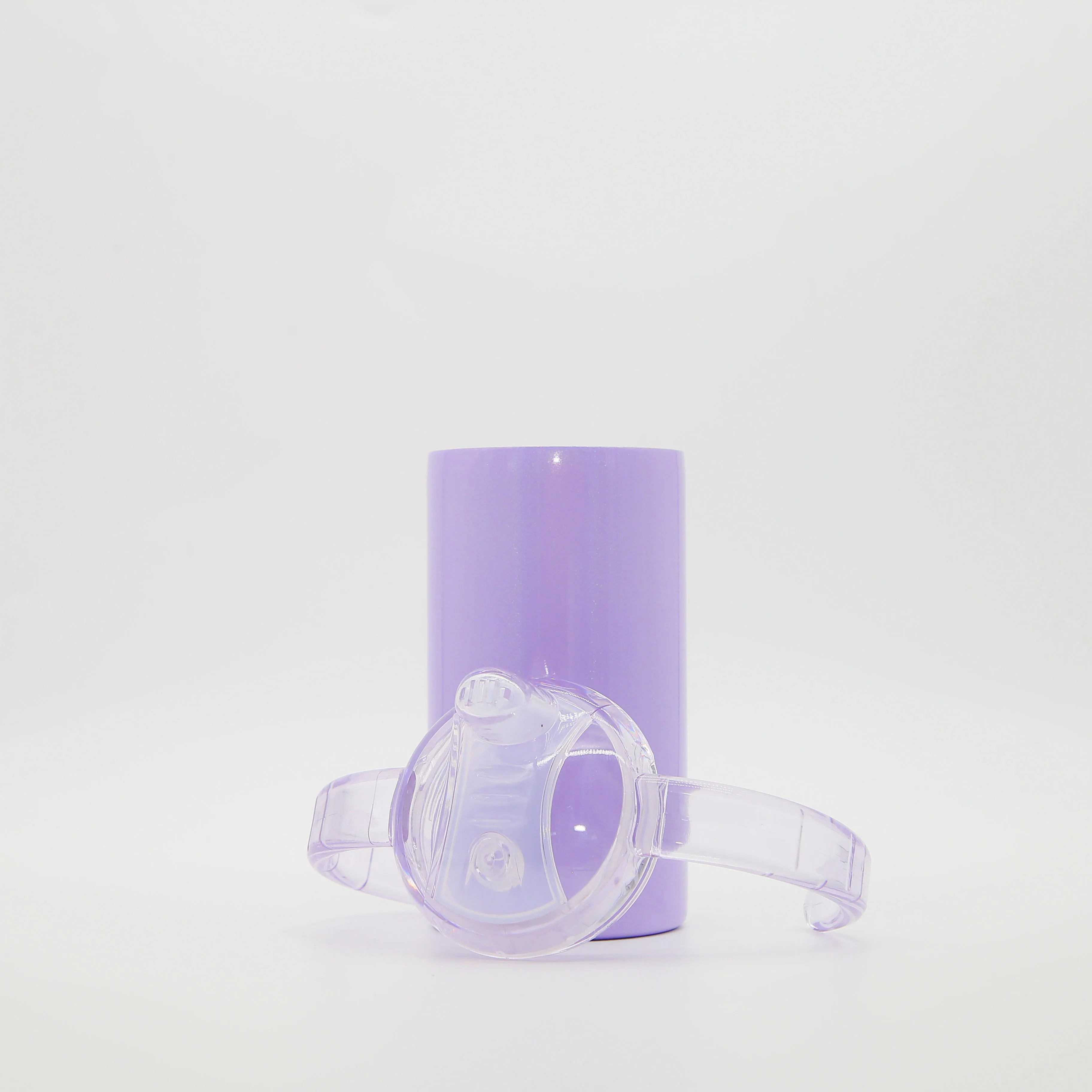 US warehouse 12oz Straight Kids Sippy Cups  Stainless Steel Vacuum  Sublimation Blanks Kids Tumbler BPA Free Double Lids