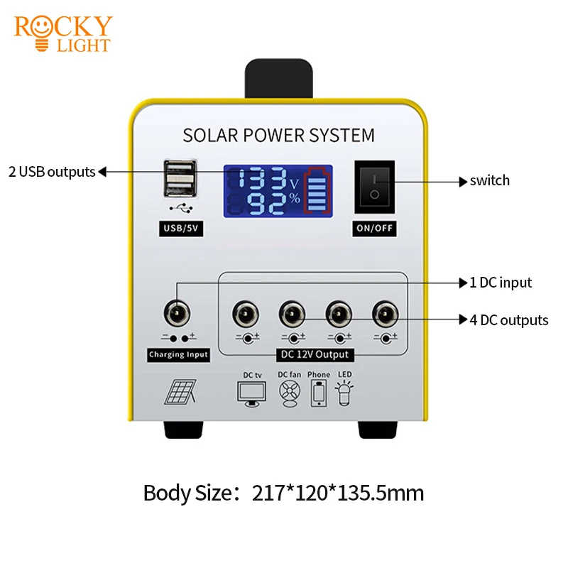 Solar power generation system Household emergency power energy storage power Portable solar energy storage system components