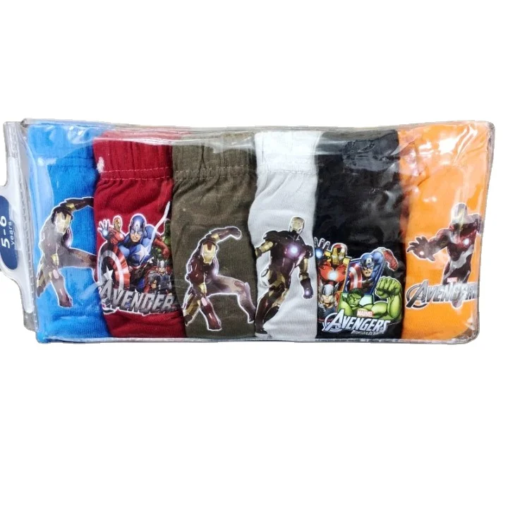 
Underwear In Boys Children Kids Cute Cartoon Bag Quantity Panties Cotton Set Oem Anti Packing 6pcs set 