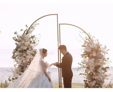 New Wedding Wrought Iron Props Decorate Wedding Scene Furnishing Articles Black Screen Arch Background