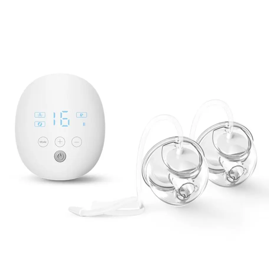 Double Breastpump Wearable Quiet Breast Pumps Automatic Hands-Free Breast Feeding Pumps Painless Strong Suction Breast