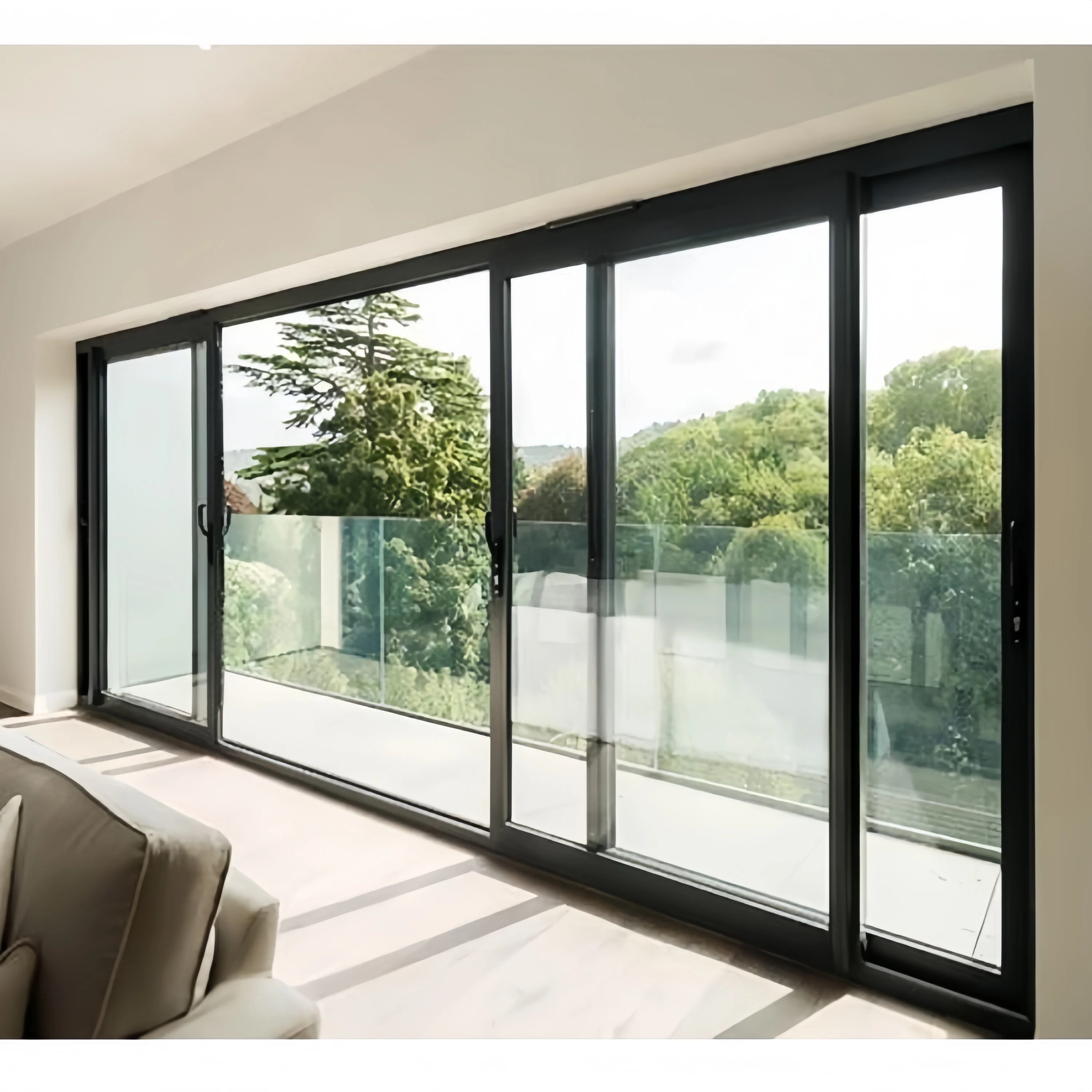 Customized Glass Sliding Door New Broken Bridge Aluminum Multitrack Soundproof Energy Efficient Sliding Door for Balcony Villa