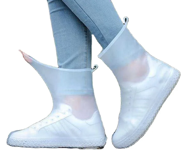 2024 Protective stnm Rain Shoes Boots Reusable Latex Waterproof Rain Non-Slip Silicone Over  Boot Covers Unisex
