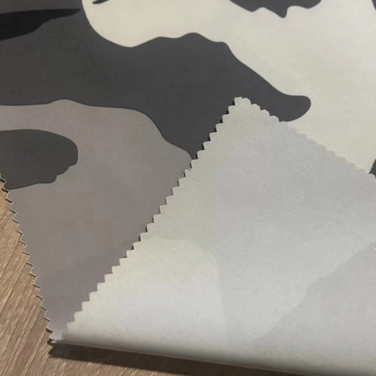 camouflage polyester staple fiber 100 polyester yarn fabric