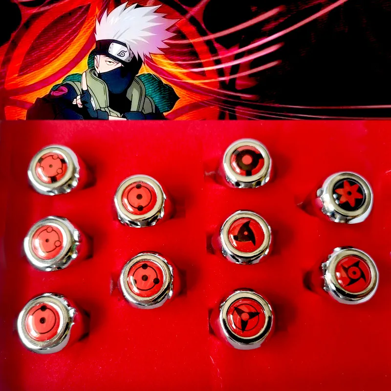 whole sale Akatsuki accessories black ring Uchiha Itachi small south ring necklace  Narut0 ring