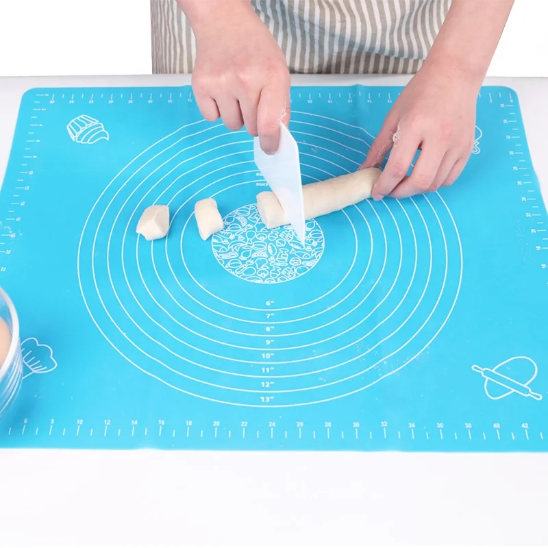 Custom Non Stick Silicone Baking Mat For Cooking Soft Bbq Pastry Oven Kneading Rolling Dough Baking Sheet