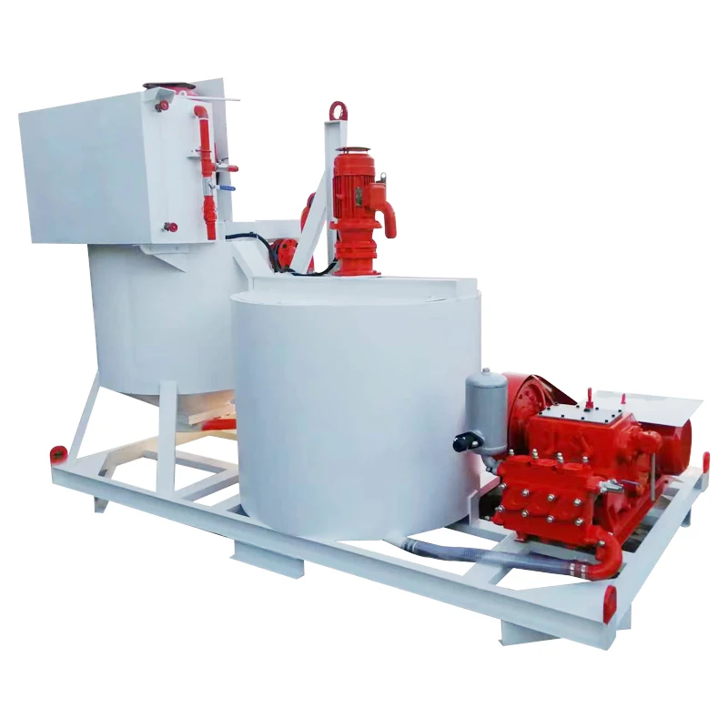 Drilling piston grout pump with High Speed Colloidal Mixer