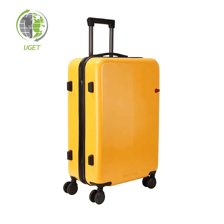 Free Sample Set Loop Bag Travelling Pu Leather Luggage Carry On Leather Luggage