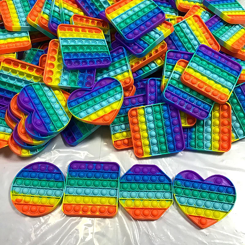 
OEM Silicone Pop It Fidget Toy Anxiety Relief Stress Reliever Toy Push Sensory Toys for kids 