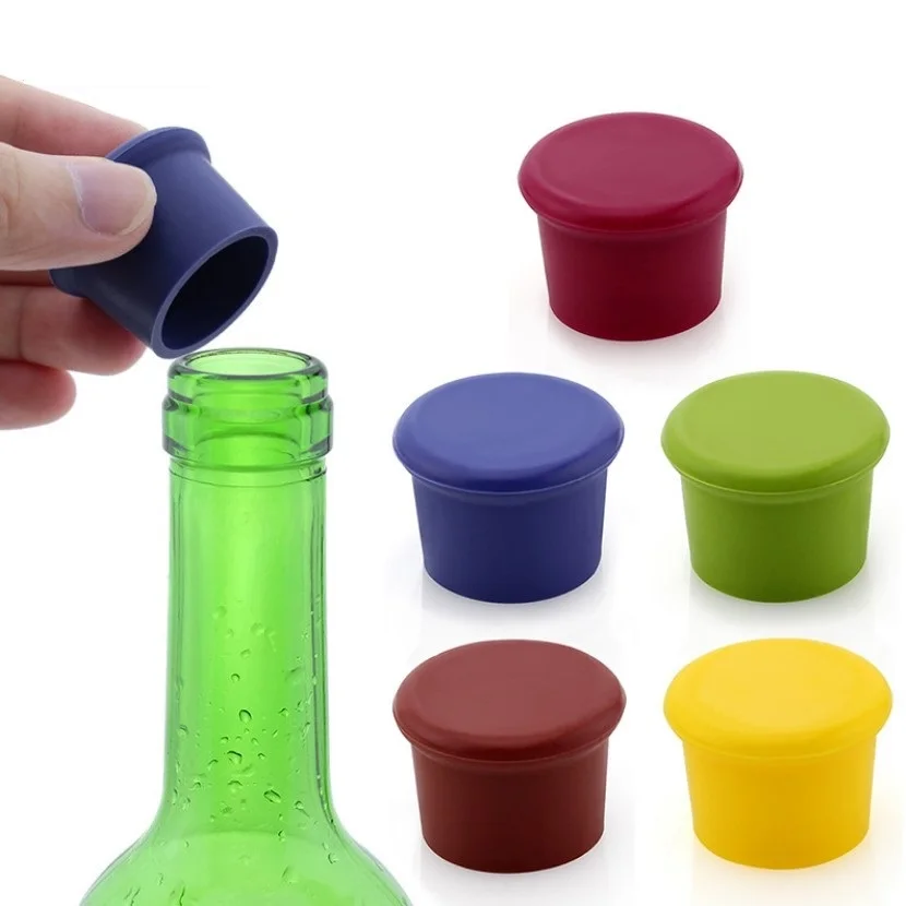 Hot Sale Beer Saver Replace a cork Airtight seal on Wine Bottles Lid Reusable Bottle Cover Silicone Wine Stopper